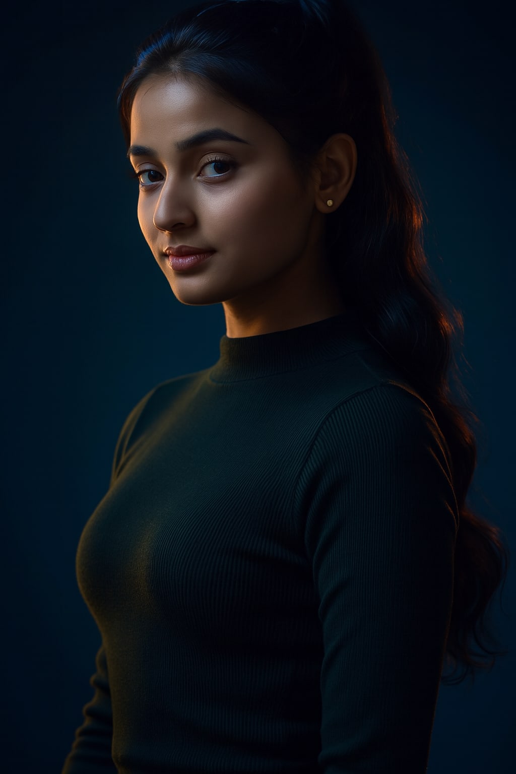 Elegant Woman Green Dress