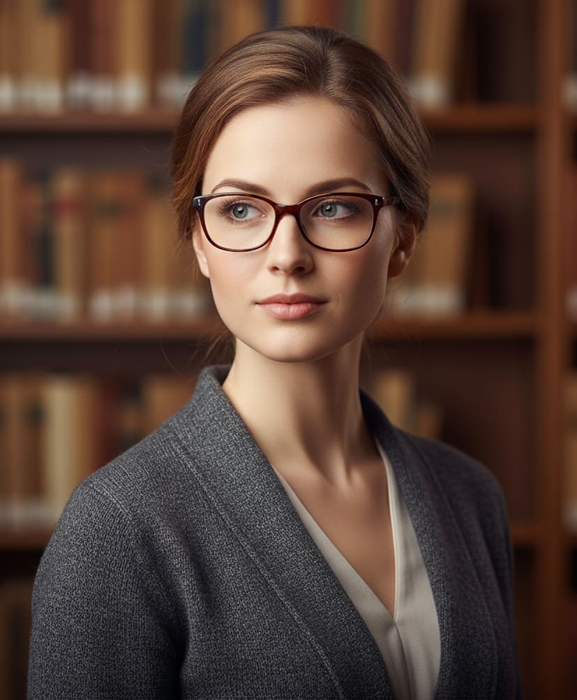 Intellectual Woman Glasses