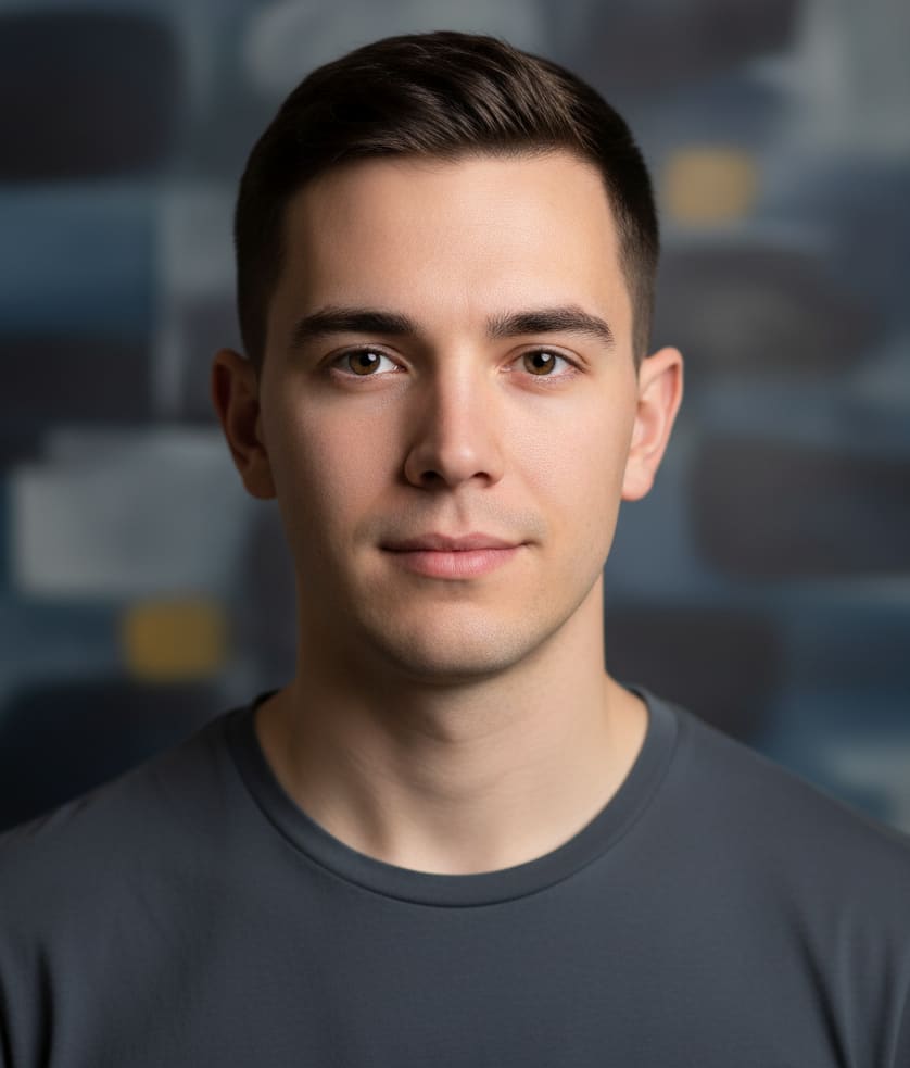 Clean-cut Man Grey T-shirt