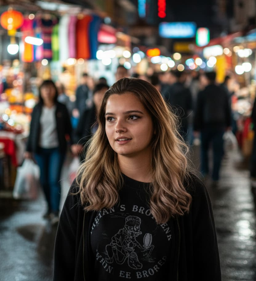 Woman in Night Market