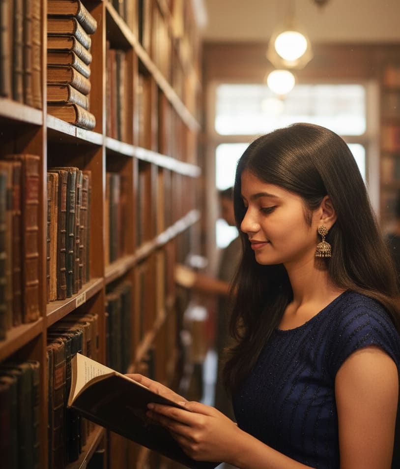 Woman in Bookstore