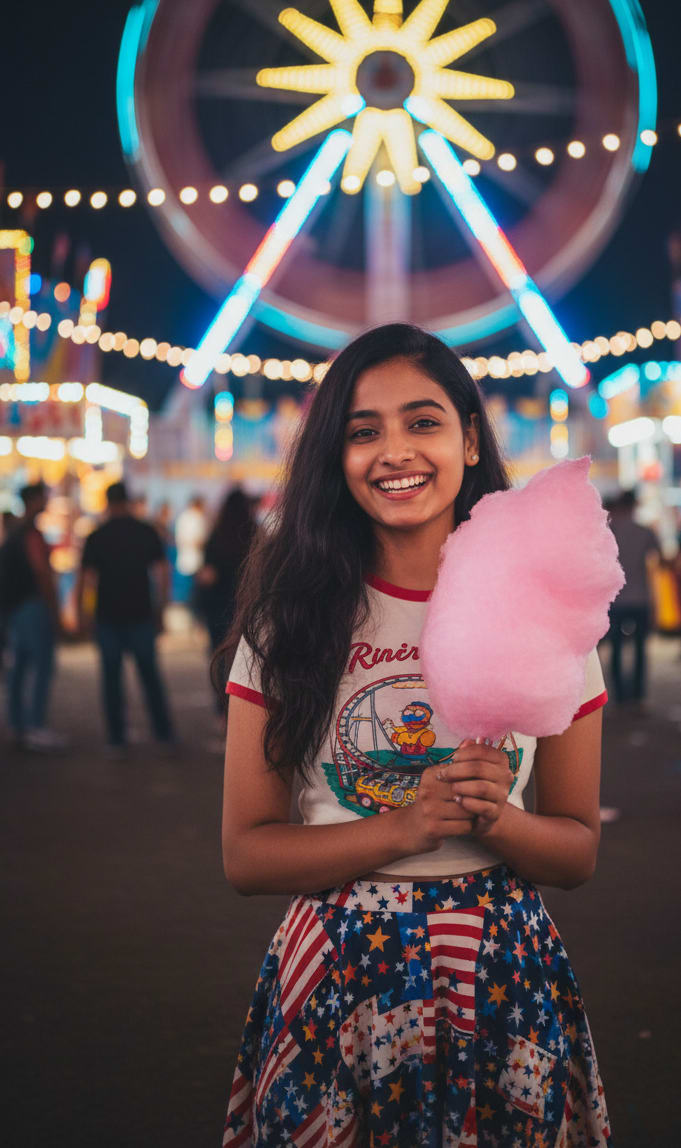 Woman with Cotton Candy