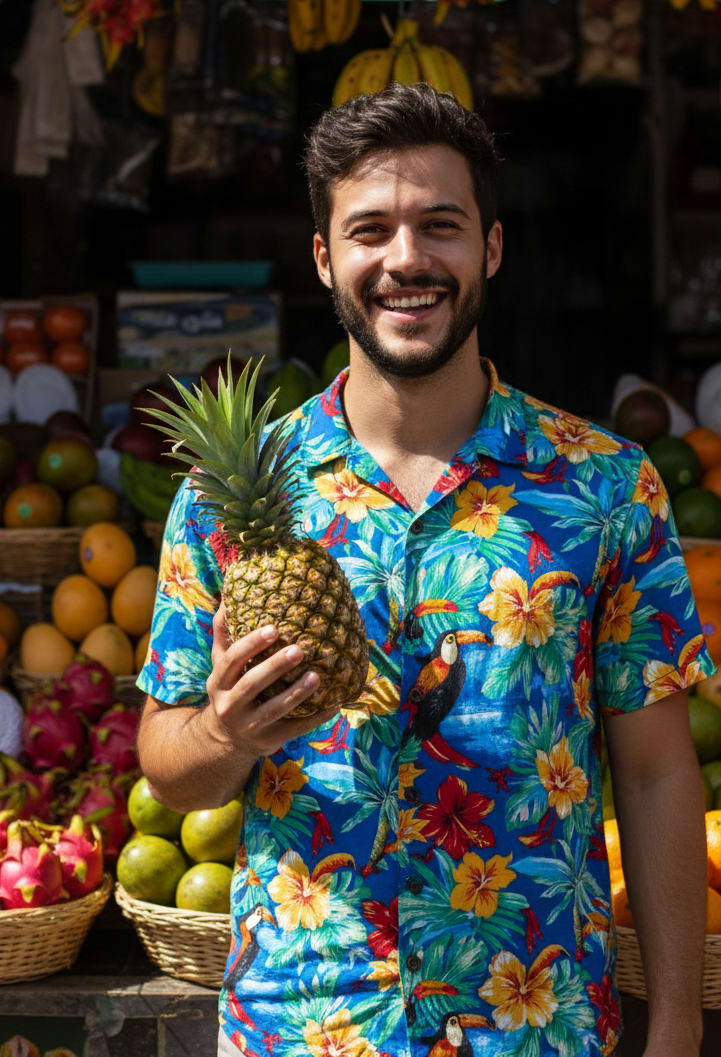 Man with Pineapple