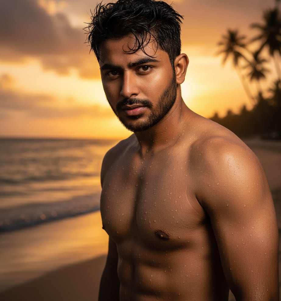 Man on Tropical Beach