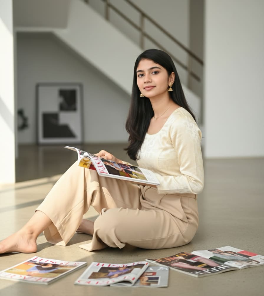 Woman in Minimalist Apartment