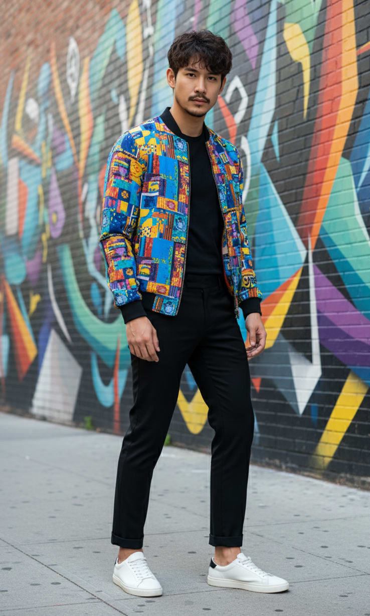 Man in Bomber Jacket