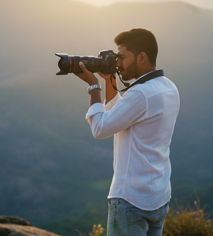 Man Photographing Landscape