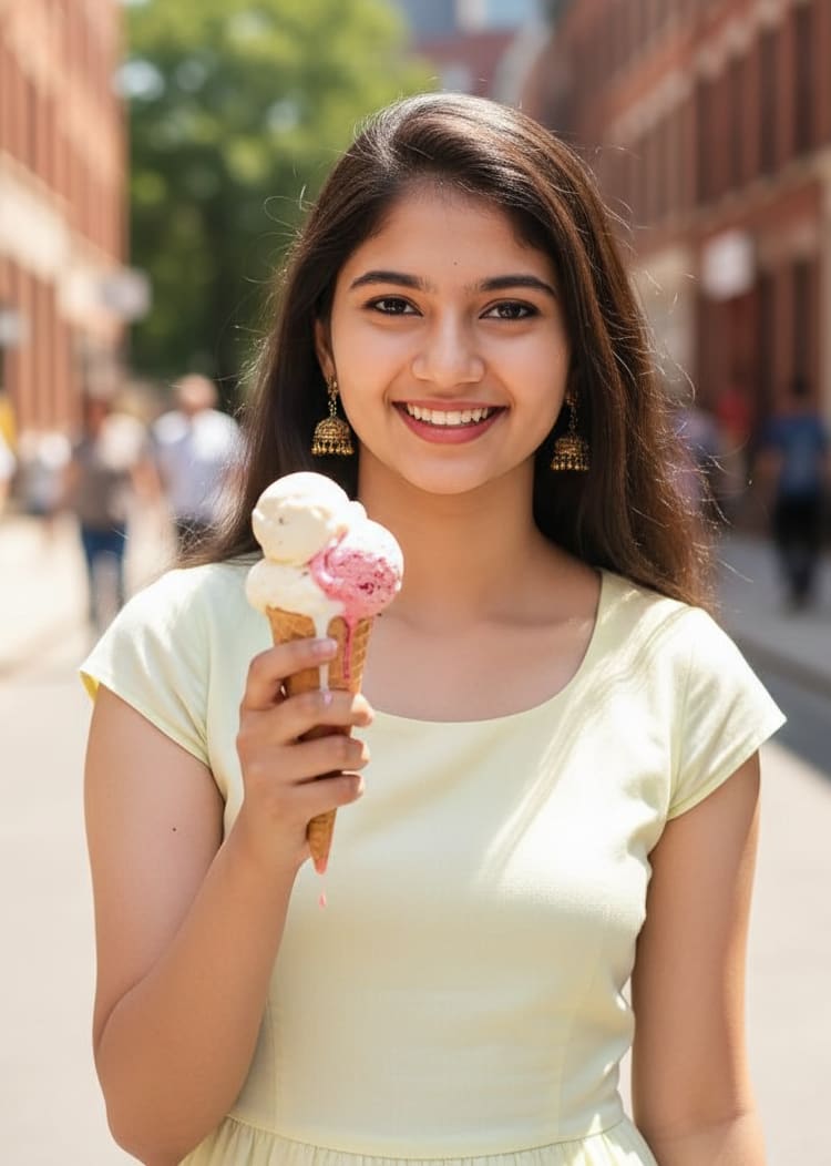 Woman with Ice Cream