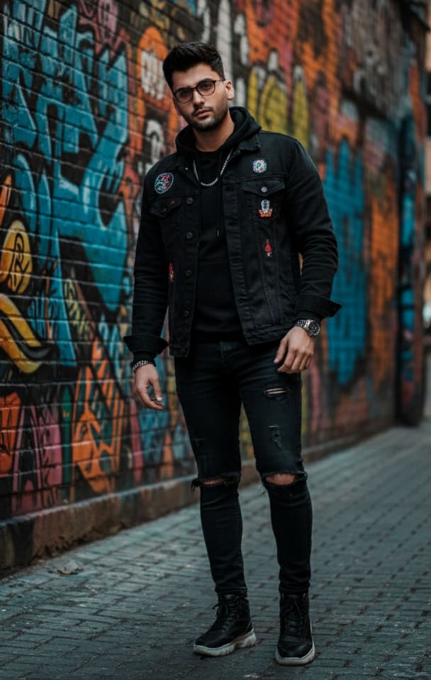 Man in Graffiti Alley