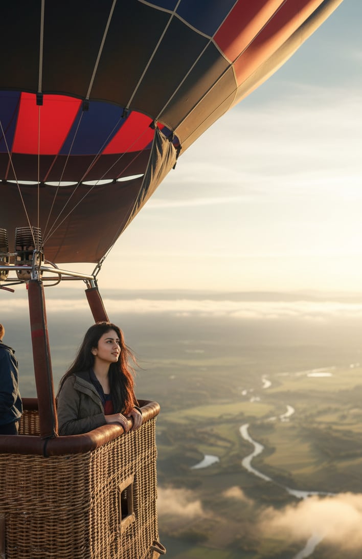 Woman in Hot Air Balloon