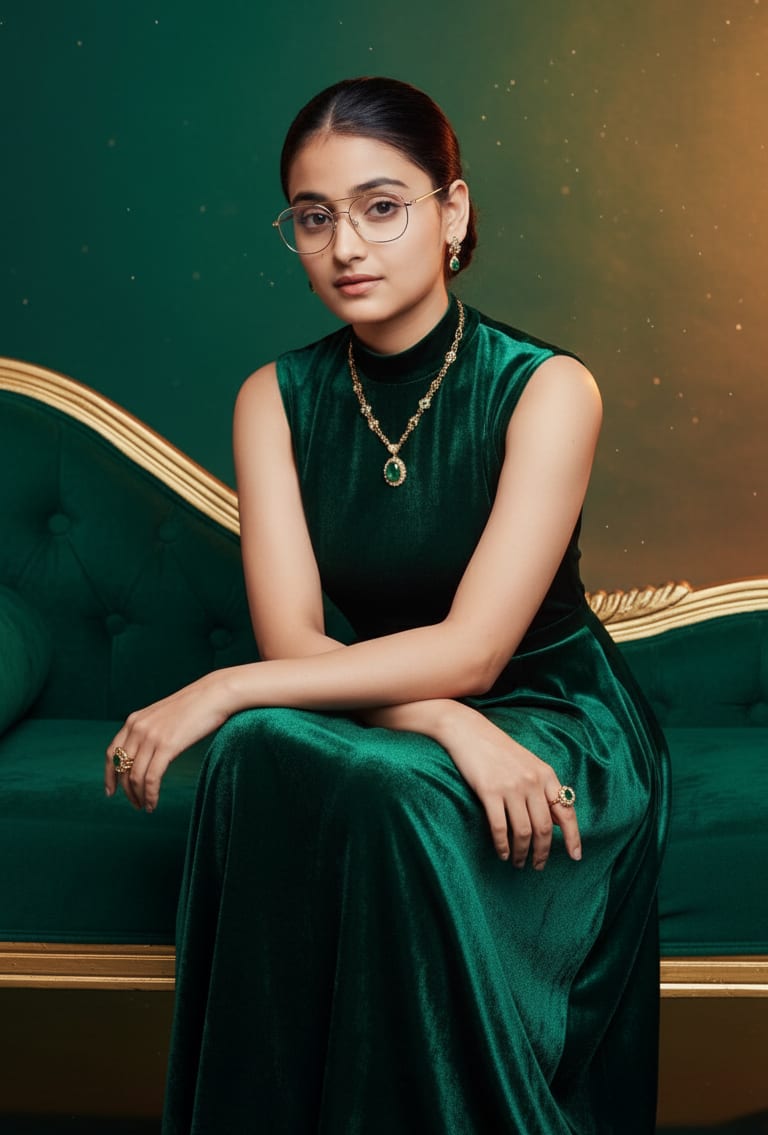 Woman on chaise lounge