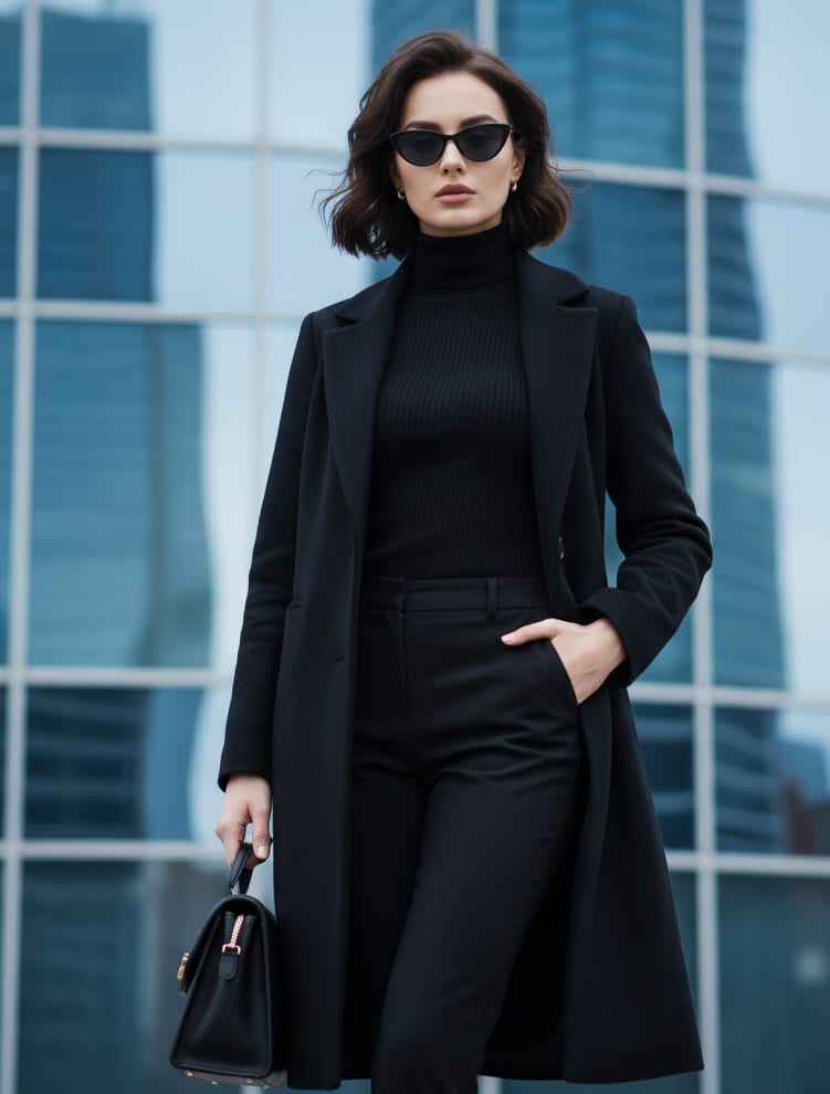 Woman in turtleneck