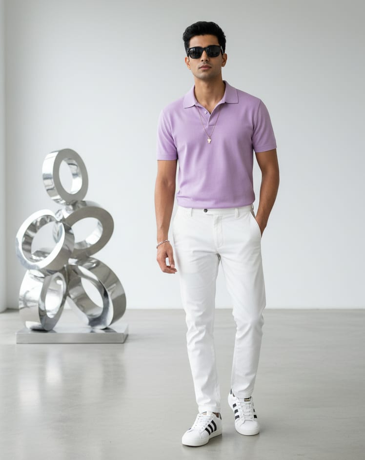 Man in minimalist room