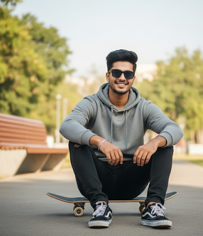 Man on skateboard