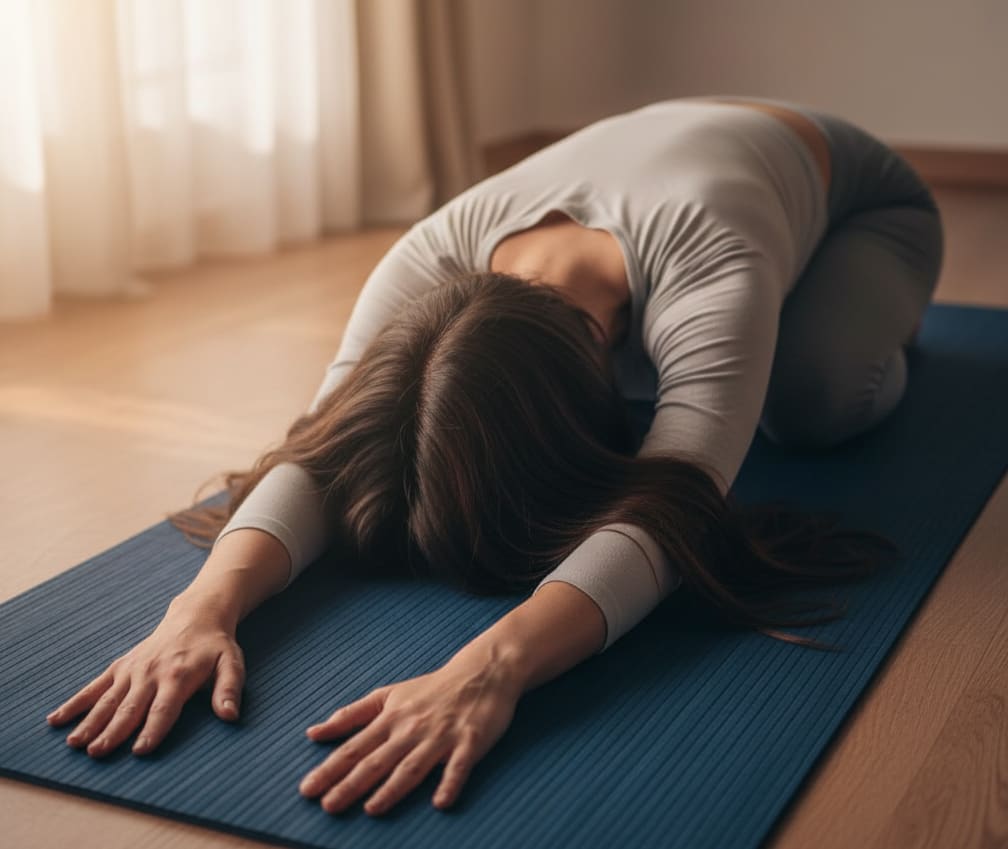 Woman in child's pose
