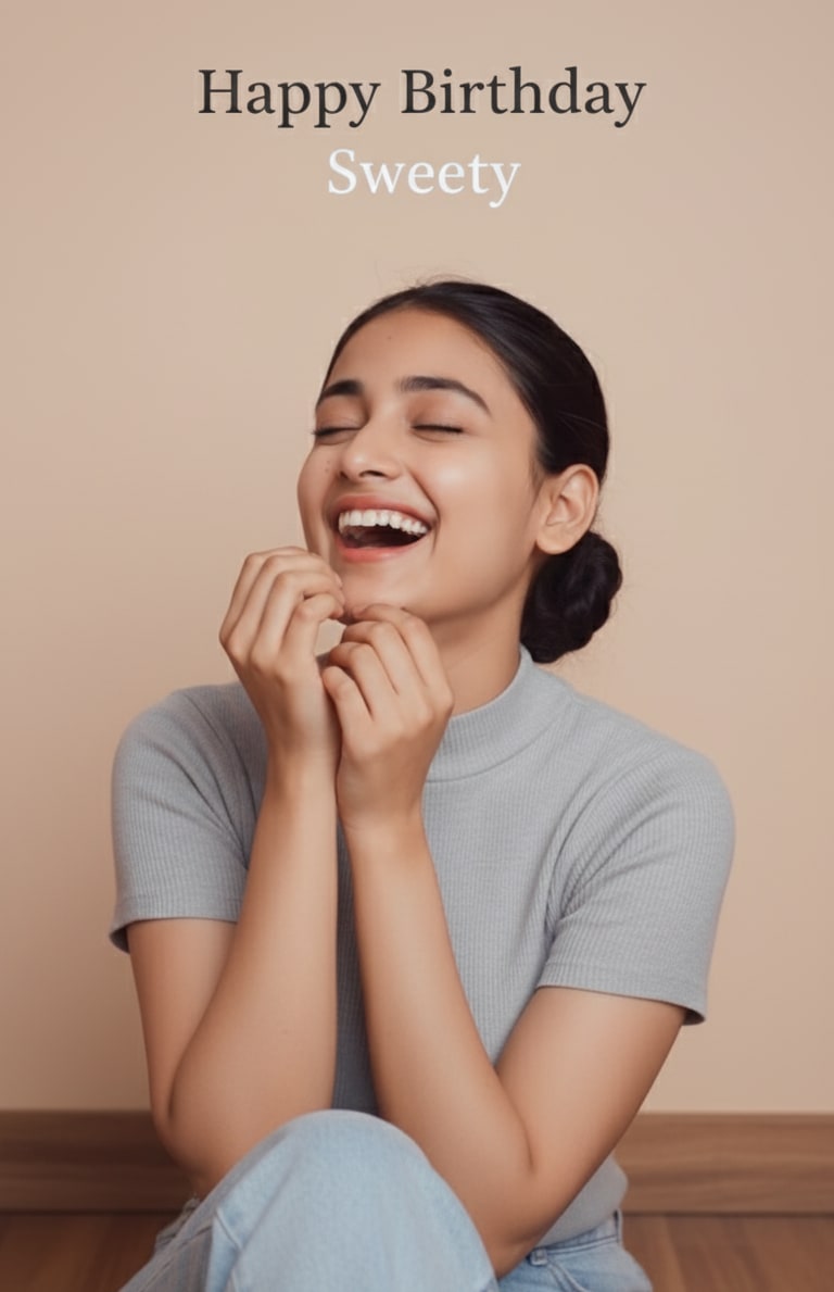 Natural candid portrait birthday