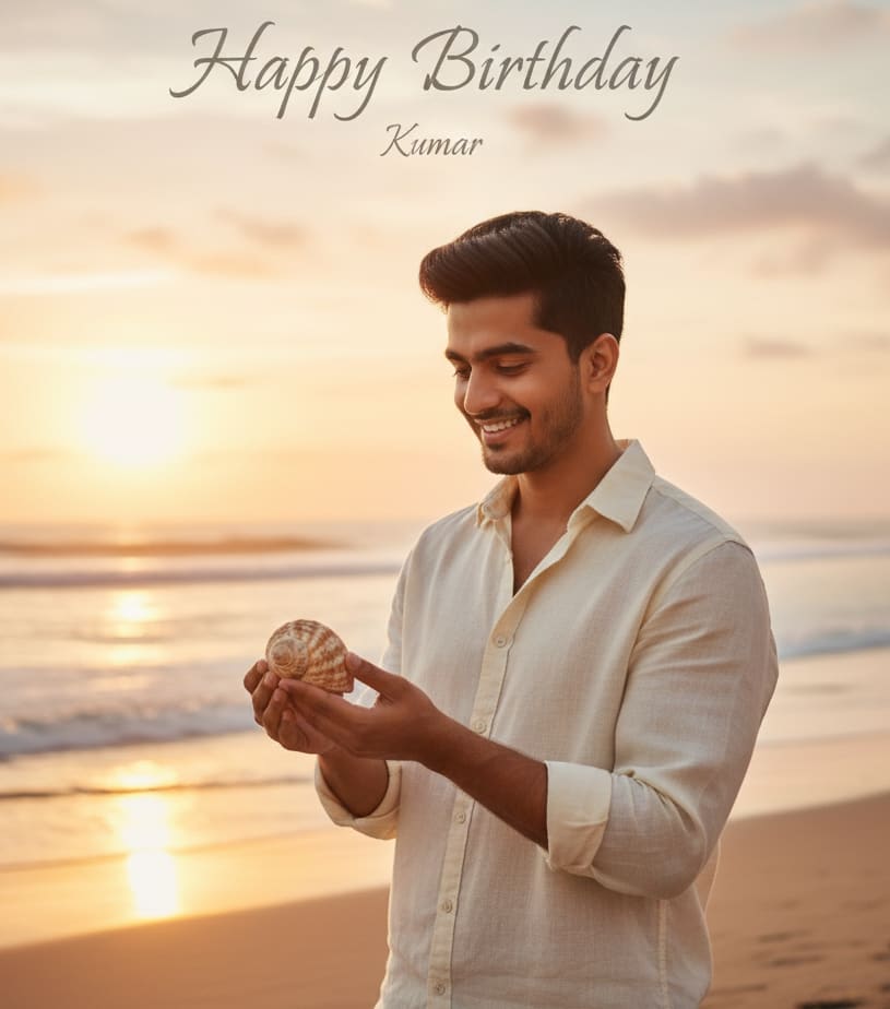 Man beach sunrise birthday