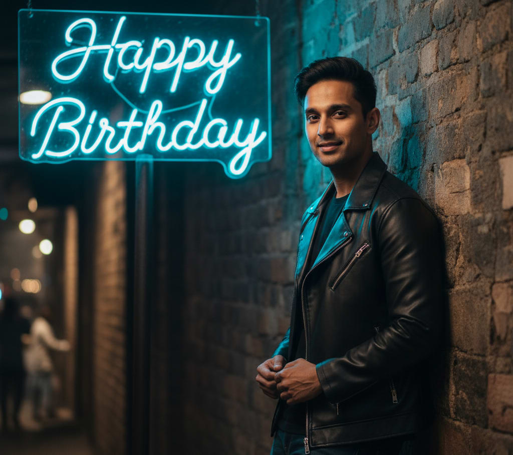 Man in leather jacket