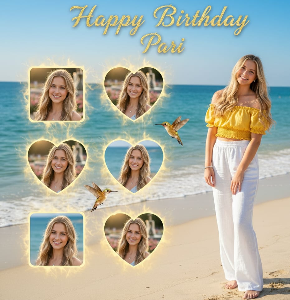 Gold collage for woman