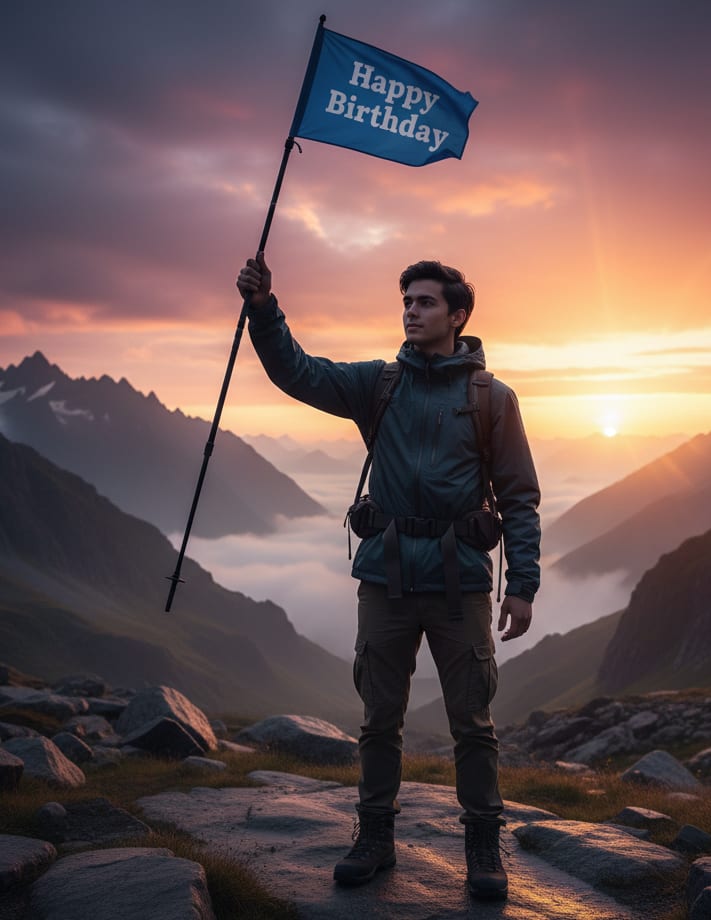 Adventure man mountain