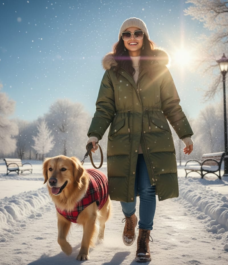 Woman sunglasses dog