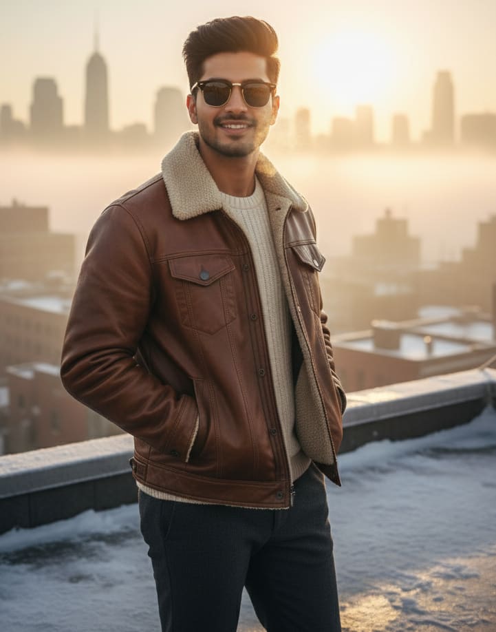 Man sunglasses rooftop
