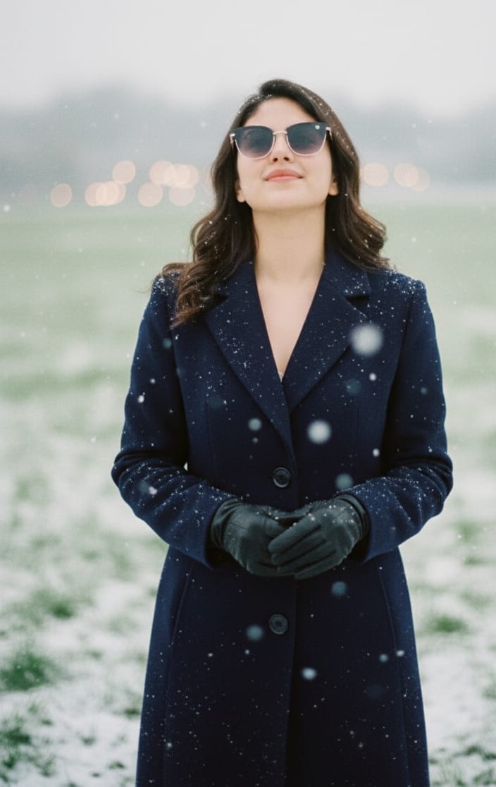 Woman in snow