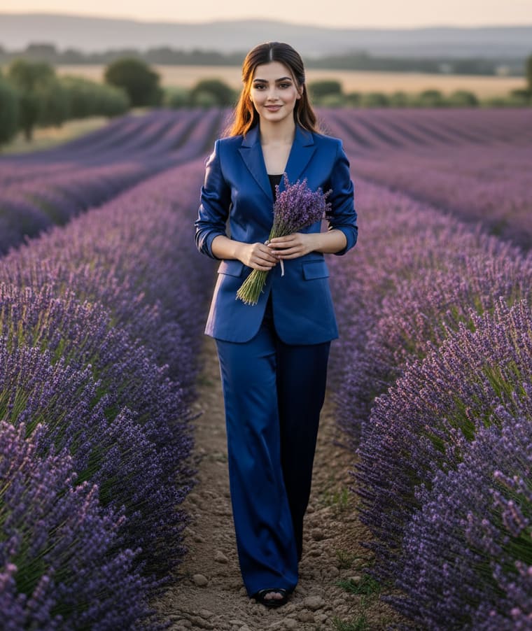 Woman in vineyard