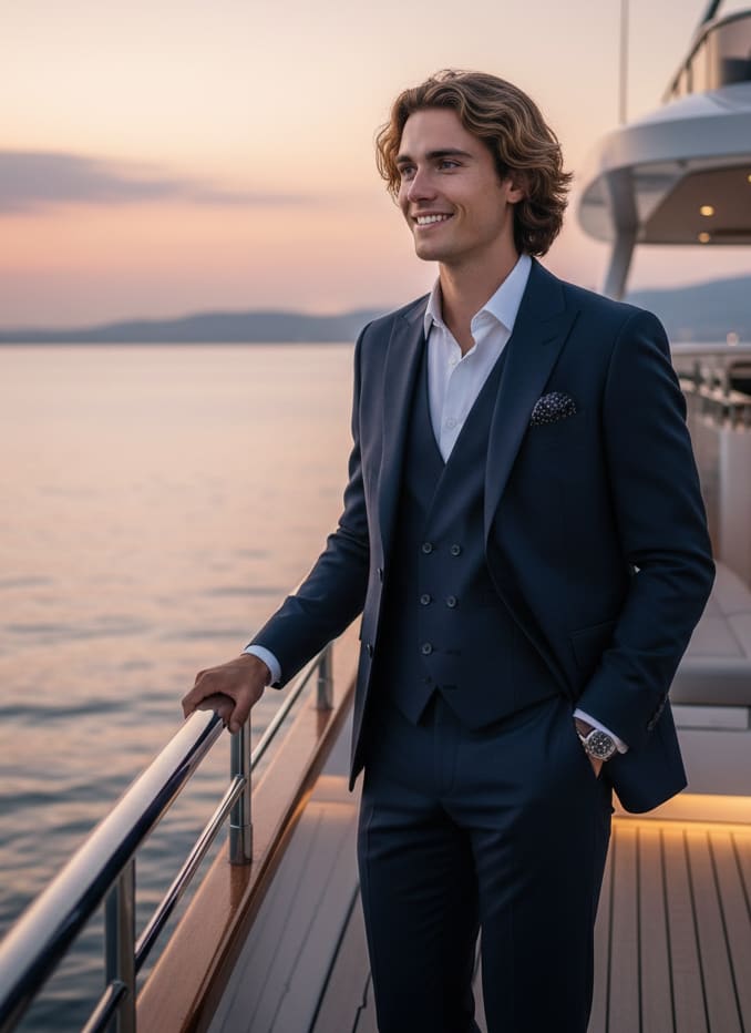 Man on yacht