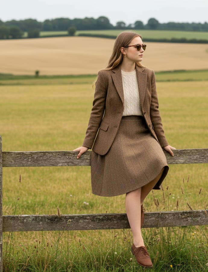 Woman on fence with sunglasses