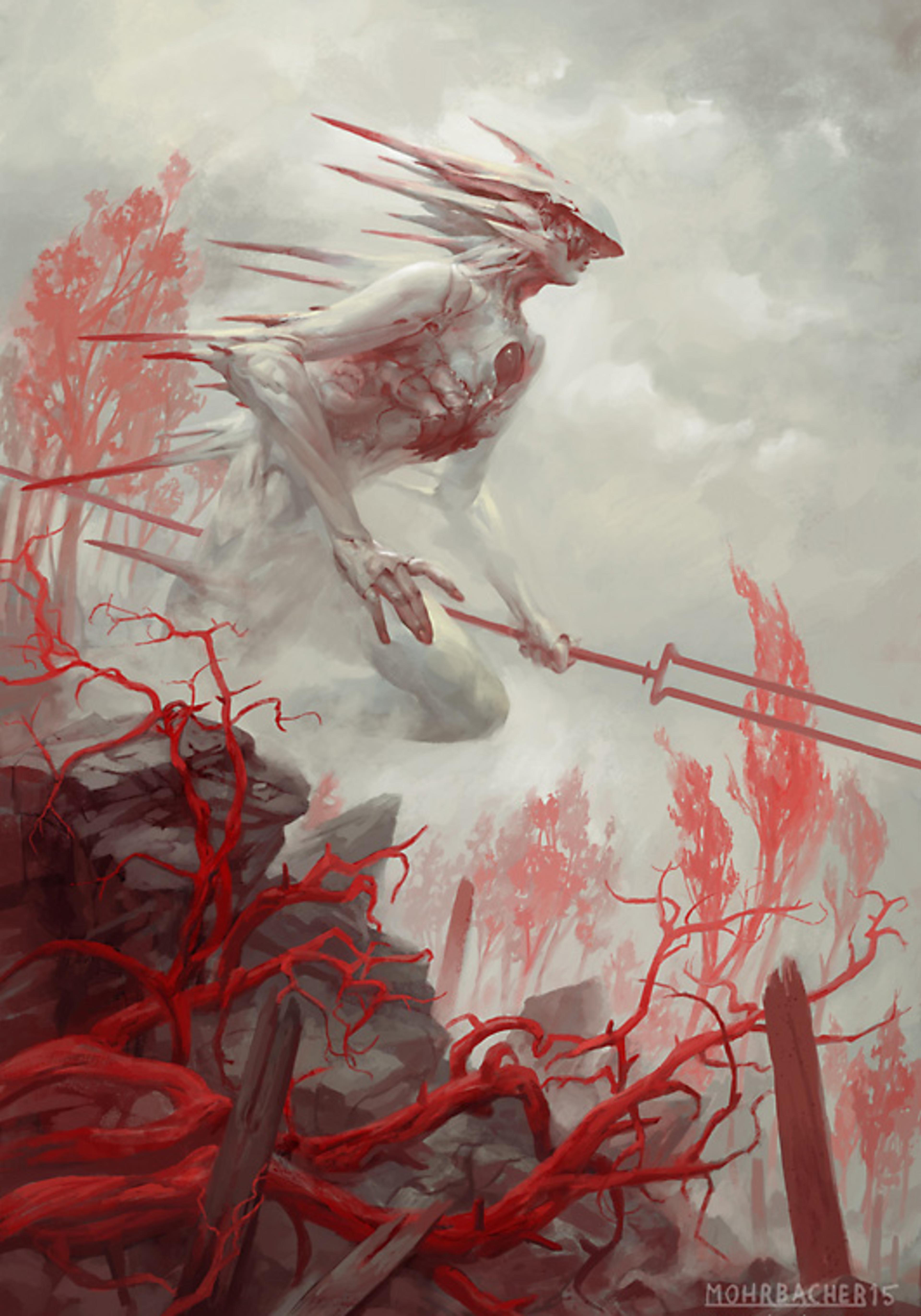 Peter Mohrbacher - Gadreel, Angel of War - Pixel Blossom