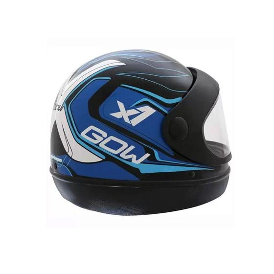 CAPACETE GOW INTERLAGOS PRETO/AZUL 58 CAPACETE GOW INTERLAGOS PRETO/AZUL 58