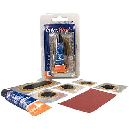 KIT REMENDO A FRIO BICICLETA 5 REMENDOS/COLA/LIXA VULCAFLEX KIT REMENDO A FRIO BICICLETA 5 REMENDOS/COLA/LIXA VULCAFLEX