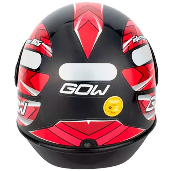 CAPACETE GOW INTERLAGOS PRETO/ VERMELHO 58