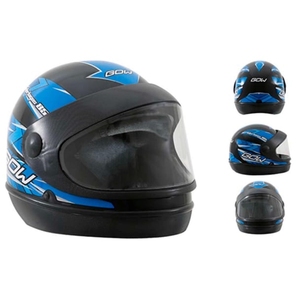 CAPACETE GOW INTERLAGOS PRETO/ AZUL 60