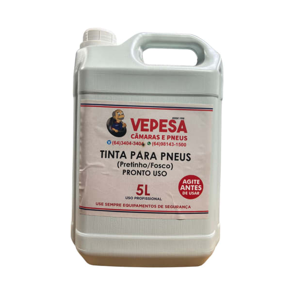 TINTA PARA PNEUS GAL?O 5L PRONTO USO VEPESA(PRETINHO/FOSCO) TINTA PARA PNEUS GAL?O 5L PRONTO USO VEPESA(PRETINHO/FOSCO)