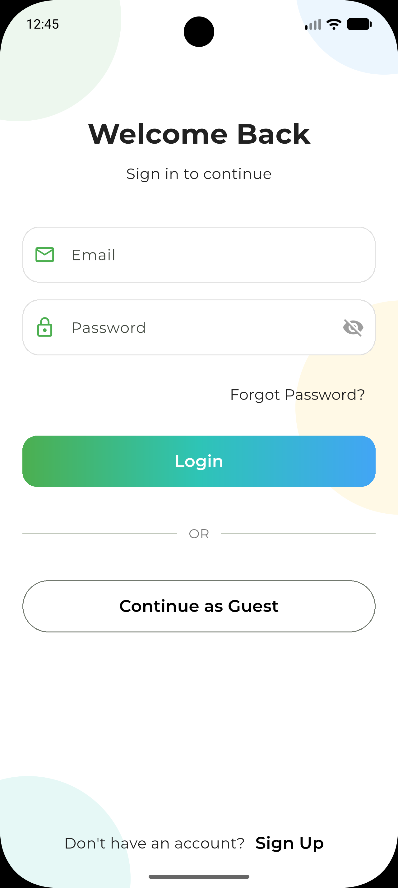 Login Screen