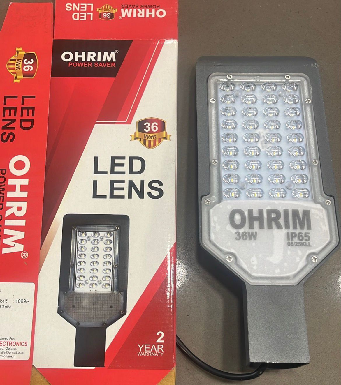 OHRIM 36W LED STREET LIGHT — Ohrim wholesale price 450