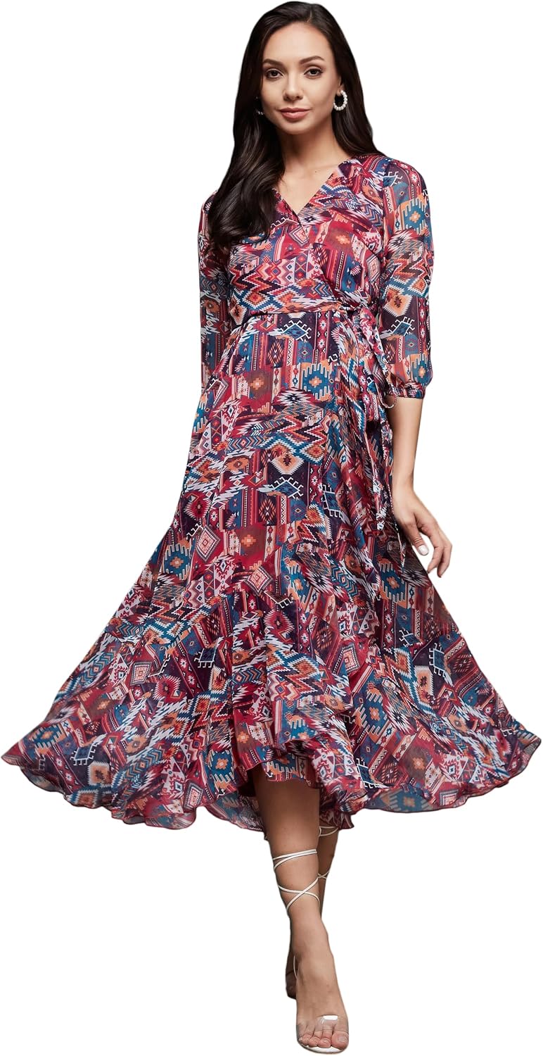 Robe Midi En Mousseline