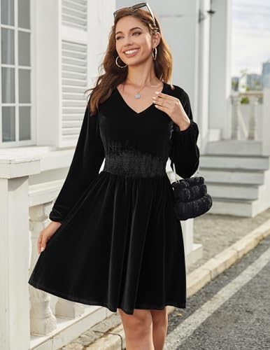 Vue 3 de Robe Femme En Velours