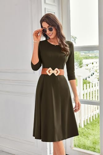 Vue 3 de Robe Midi Vintage Lignea