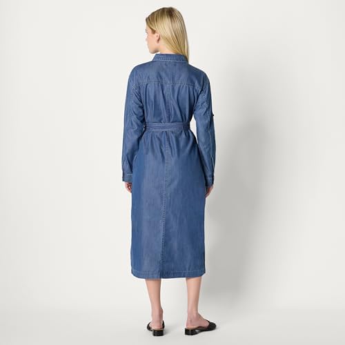 Vue 3 de Femme Robe Midi Boutonnee