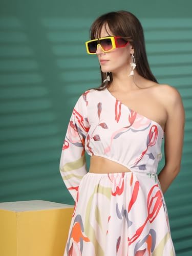 Vue 6 de Robe Midi Asymetrique En