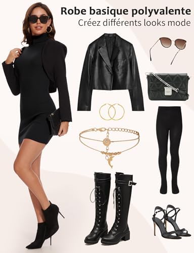 Vue 4 de Pull Robe Femmes Basique