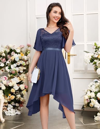 Vue 3 de Robe Formelle En Dentelle