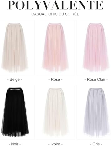 Vue 7 de Jupe Tutu Mi Longue