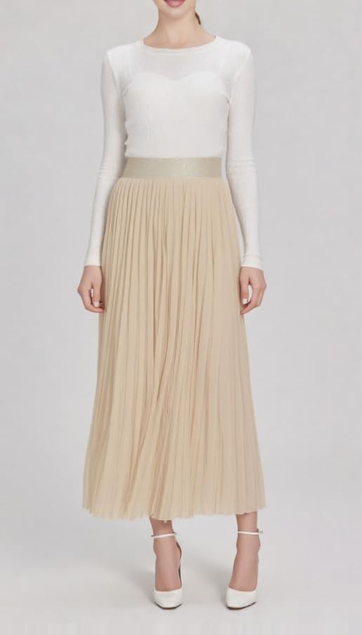 Vue 2 de Jupe Longue Pliseetaille Elastique