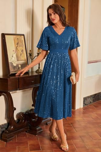 Vue 2 de Femme Robe Paillettes