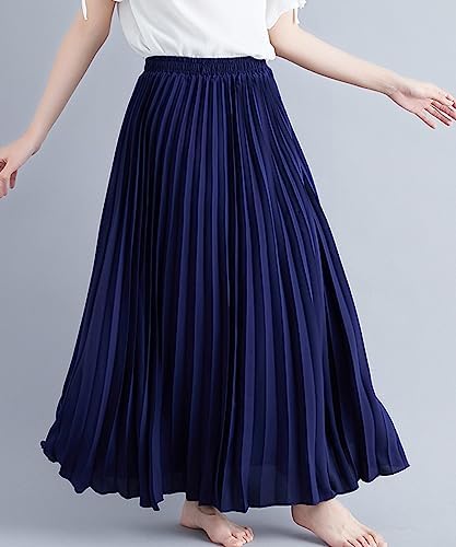 Vue 2 de Jupe Longue Plissee Pour
