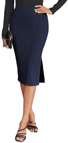 Vue 2 de Jupe Crayon Elegante Pour